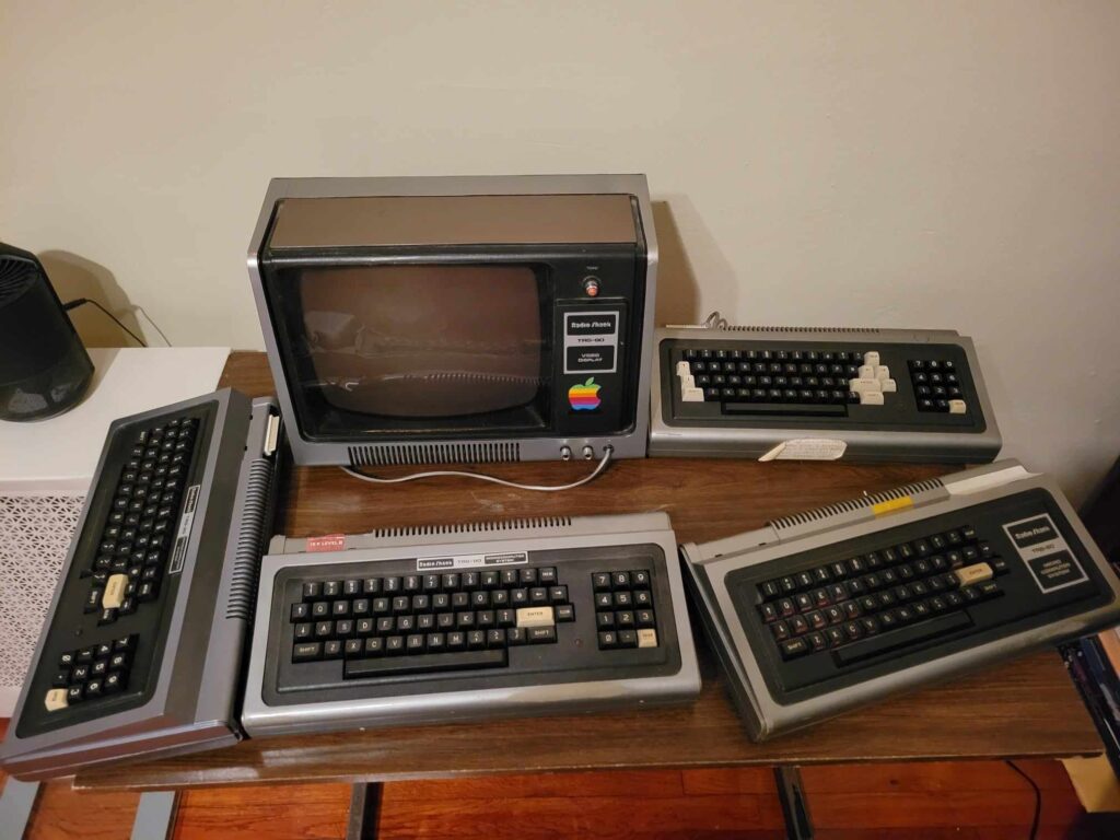 4 different TRS-80 Model I's