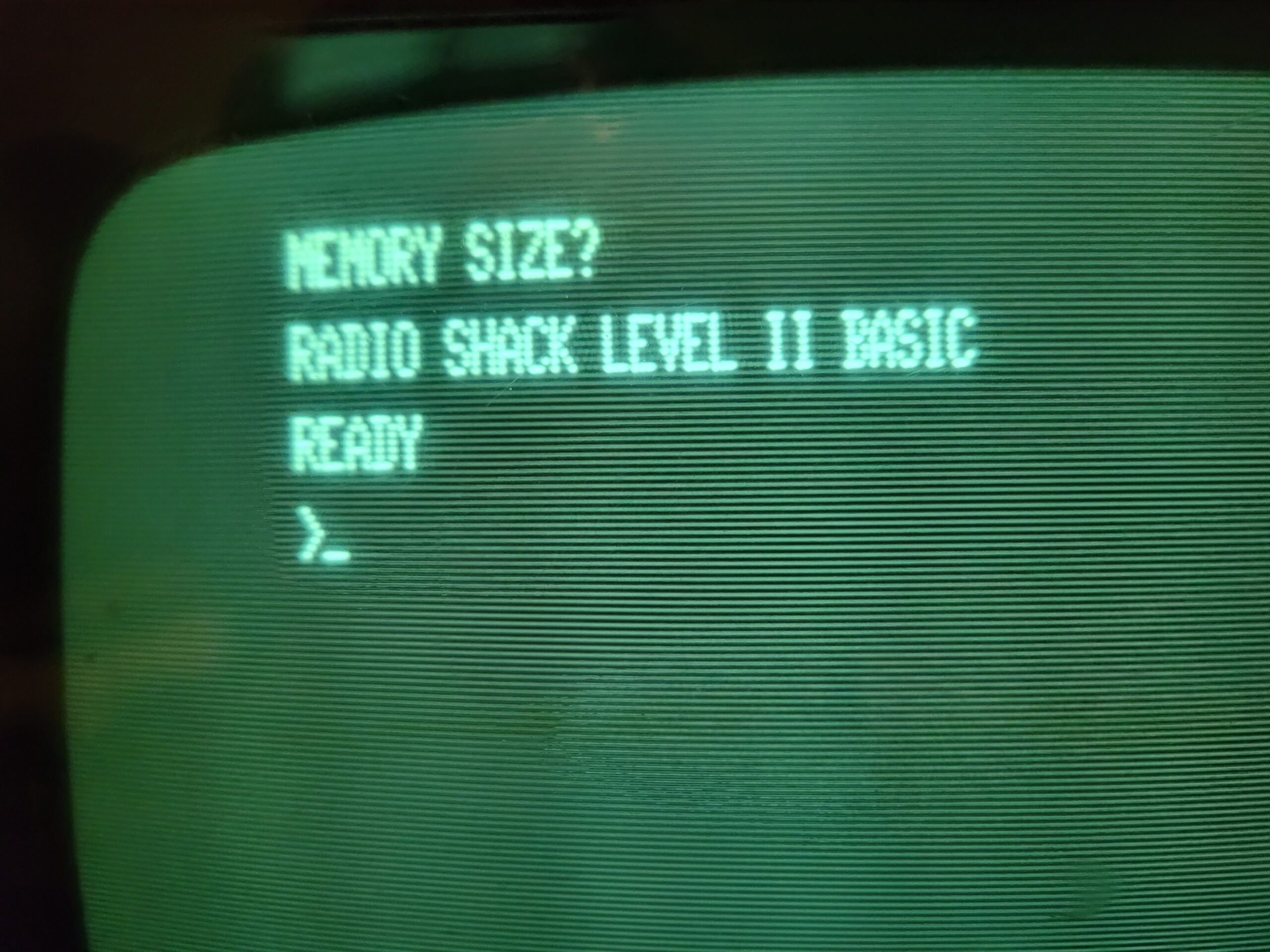 TRS-80 Model I Ready prompt