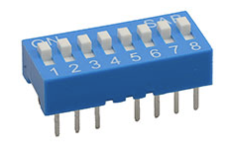 Blue Dip switch package