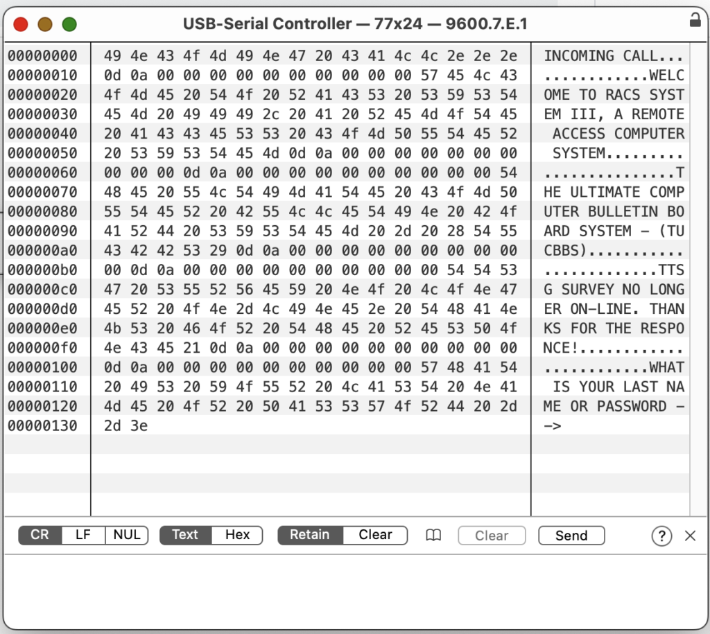 Serial 2 at 9600 7E1